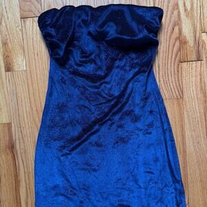 Dark Blue/Navy sparkly shiny Lucy in the Sky Los Angeles sleeveless mini dress